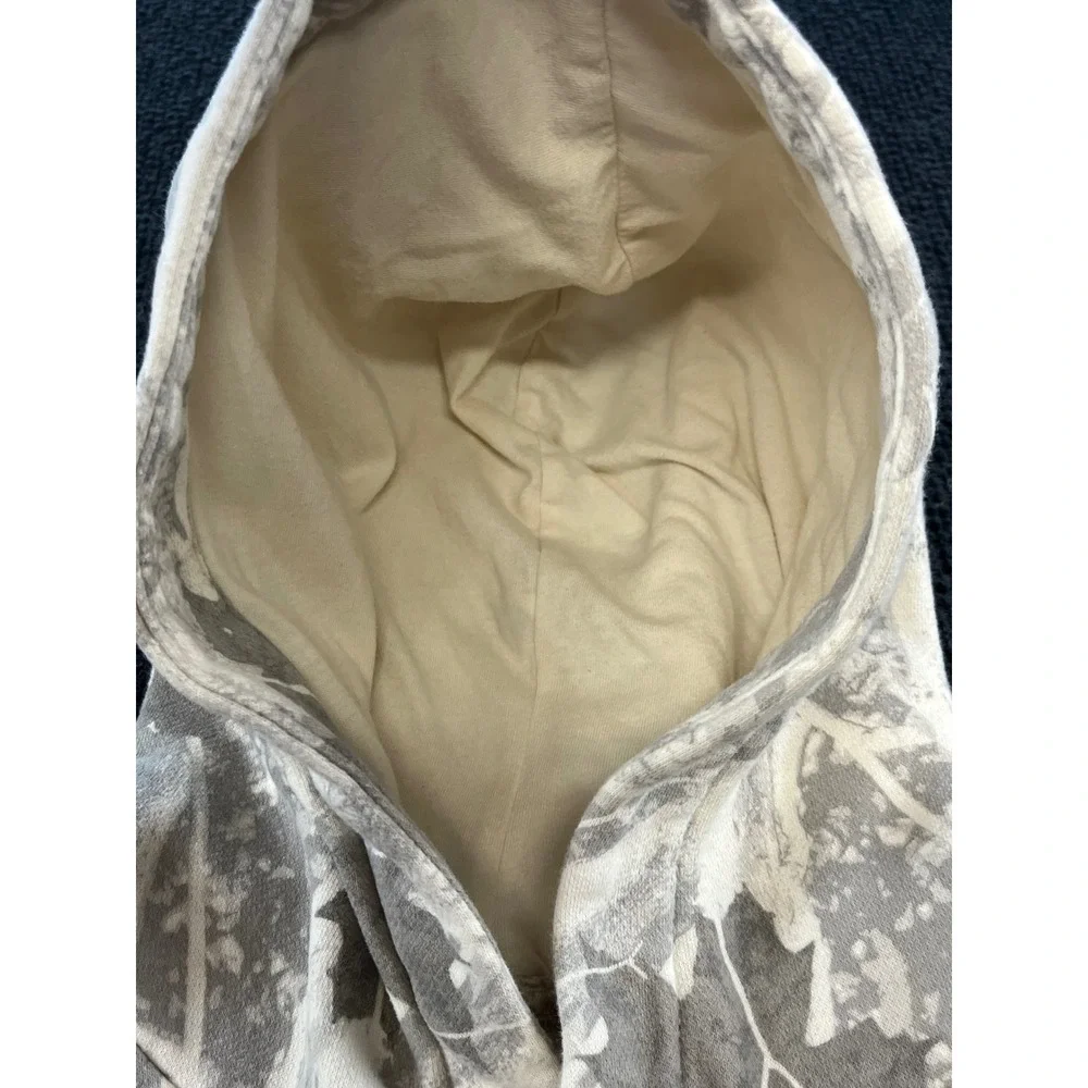 Abercrombie Kids A&F Essentials Grey Leaf Camo Relaxed Fit Hoodie 13/14